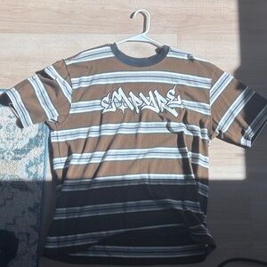Empyre shirt Brown and White Striped Tee